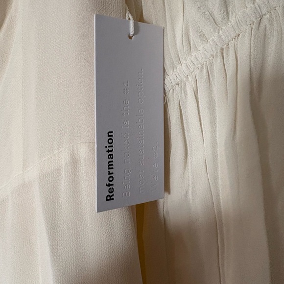 NEW NWT Reformation Stars Puff Sleeve Wedding Bridal Dress Gown - Picture 9 of 10